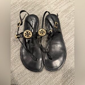 Tory Burch black sandals in excellent condition size 7